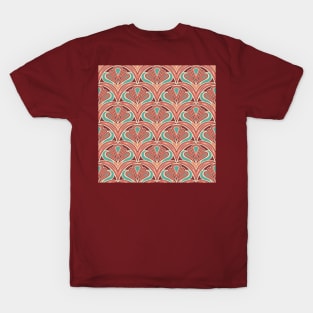 Coral and Teal Vintage Scales T-Shirt